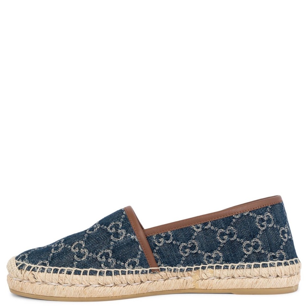 Gucci Pilar GG Supreme Canvas Denim Espadrilles - Picture 4 of 7